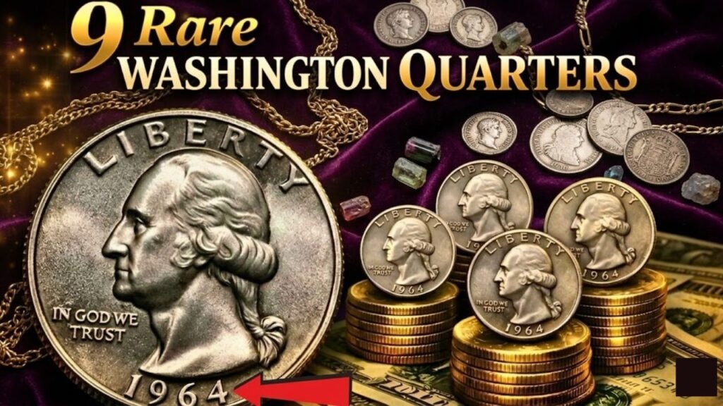 9 Washington Quarters Valued
